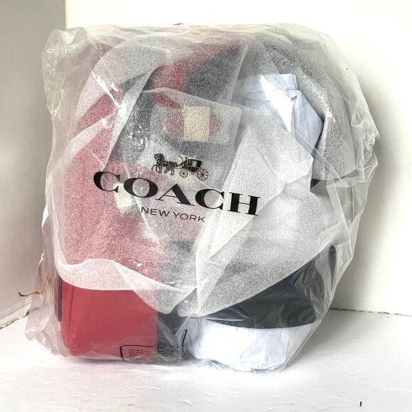 Coach Edge L Pack Mens Red Leather Small Sling Shoulder Bag CM154 ORG PKG - Picture 3 of 11